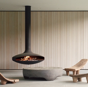 Chimenea Flotante <span class=keywords><strong>de</strong></span> Diseño Personalizado para Decoración Interior y Exterior, Chimenea Suspendida con Calefacción <span class=keywords><strong>de</strong></span> Leña y <span class=keywords><strong>Bioetanol</strong></span> - Product Image 3