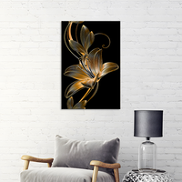 Impression sur toile de fleur dorée simple moderne peinture fleurs impressions de peinture moderne