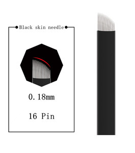 Pluma de tatuaje <span class=keywords><strong>Microblading</strong></span> del fabricante con 12 14 16 18 Hojas de agujas negras de 0,2mm para Microblade de <span class=keywords><strong>cejas</strong></span> permanente - Product Image 5
