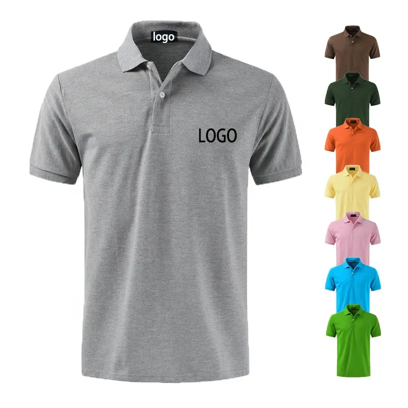 Đồng Phục Làm Việc Chất Lượng Cao Kinh Doanh Polo Camisas Trống Thêu Cotton Polyester Mens Đồng Bằng Golf Polo Áo Sơ Mi Với Logo Tùy Chỉnh