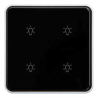 Appareils de maison intelligente ODM OEM pour Tuya Zigbee Touch App Control Interrupteur d'éclairage unipolaire PC Matériel Norme européenne pour la maison