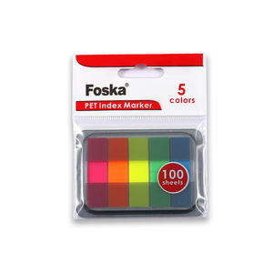 Marcadores de página Foska, pestañas de índice adhesivas de Color fluorescente de plástico resistente al agua para marcadores o etiquetas de lectura, gráficos de medidas - Product Image 6