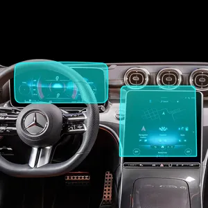 Mercedes C sınıfı W206 oto araba iç dokunmatik ekran filmi navigasyon Dashboard temperli cam ekran koruyucu