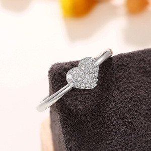 Anello Sweet Heart Pave per Donna, Gioiello Romantico alla Moda - Product Image 4