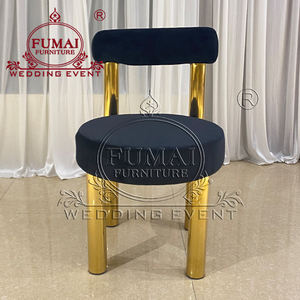 Modern Luxury Upholstered Heavy Stainless Steel Frame <b>Velvet</b> Tufted Dining <b>Chair</b> - Product Image 6