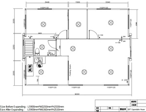 Petite maison préfabriquée pliable moderne et personnalisable de 20 pieds, design modulaire de 700 mm, ignifuge, pour usage extérieur/atelier/centre commercial - Product Image 6