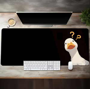 Alfombrilla de Ratón XXL con Diseño de Pato con Signo de Interrogación (35.4" X <span class=keywords><strong>15</strong></span>.7") Alfombrilla de Escritorio Extendida con Bordes Cosidos y Base Antideslizante para Hogar, Oficina y Juegos - Product Image 1