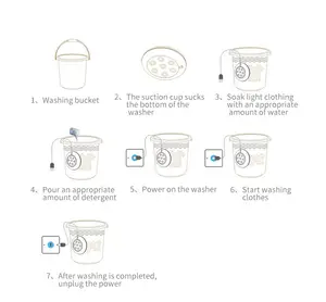 Falt waschmaschine für Kleidung mit Trockner Eimer Waschen für Socken Unterwäsche Mini-Waschmaschine mit Trocknungs zentrifuge