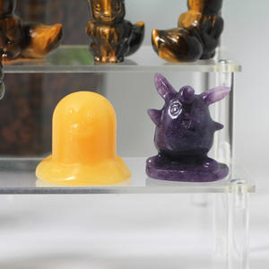 หินธรรมชาติแกะสลักสตรอเบอรี่ <span class=keywords><strong>ninetales</strong></span> สำหรับงานฝีมือคริสตัลของขวัญ - Product Image 6