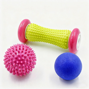 Wholesale Plastic 9 Balls Roller Neck Leg Arm Massager Muscle Massage Stick Yoga Roller Massager - Product Image 5