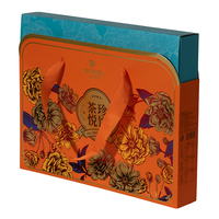 Premium Tee-Schokoladen-Zucker-Verpackung Tragbare Starre Papierbox Maßgefertigte Luxus-Orange Schubladengeschenkbox mit Bandgriff