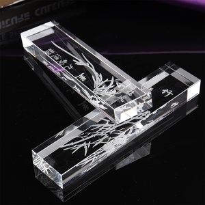 Vente directe usine – Décoration de bureau <span class=keywords><strong>en</strong></span> gros – Cadre photo <span class=keywords><strong>en</strong></span> cristal <span class=keywords><strong>transparent</strong></span> personnalisé avec gravure laser – <span class=keywords><strong>Presse</strong></span>-papiers <span class=keywords><strong>en</strong></span> <span class=keywords><strong>verre</strong></span> vierge <span class=keywords><strong>transparent</strong></span> - Product Image 2