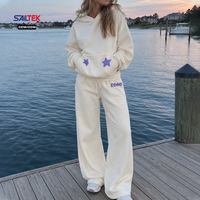 Ensemble de survêtements amples deux pièces pour femme : sweat à capuche personnalisé et pantalon large – Tenue décontractée quotidienne