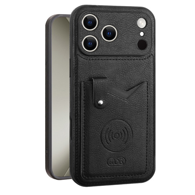 Denior PU RFID Blocking Card Holder Phone Case with Hidden Kickstand, for Apple 18/17/16/15/14/13/12/11 Series
