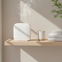 Diffuseur d'arômes ultrasonique intelligent de 500 ml, contrôlé par application, écologique, rechargeable par USB, alimenté par batterie, design autoportant électrique pour