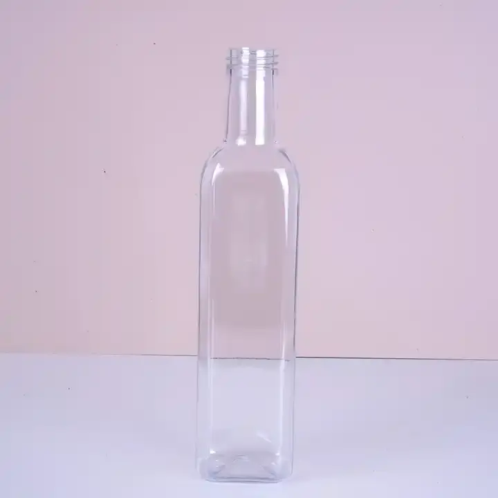 250ml 500ml 750ml 1000ml Clear PET Empty Bottles Olive Oil Plastic Bottle with Caps