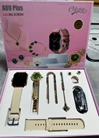 Montre connectée de luxe 2024 A89plus IP67 pour femme, avec collier, boucles d'oreilles, bracelet et bague A58 A68 A89 Plus Combo A68plus A58plus