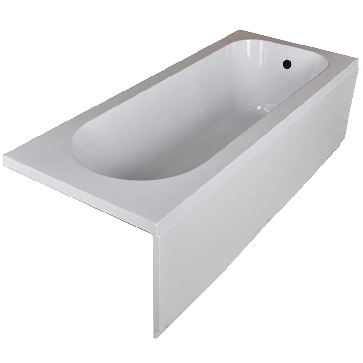 Ukraine normal design Pinghu factory Price customized wholesale hotel room acrylic ABS portable material common square bathtub