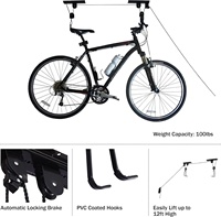 Palan à vélo/système de poulie aérienne avec capacité de 100lb pour vélos, échelles