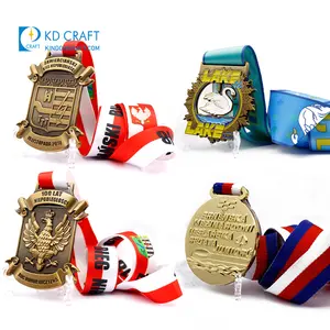 Custom Logo Wholesale Metal 3D New Design Gold Medal Track And Field Medals Hurdles Running Sports Competition Souvenir Medal