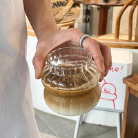 Tasse à eau transparente Summer Cute 410ML 650ML Flower Edge Ice Beverage Bubble Tea Coffee Mug Glasses Cup With Straw