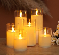 Bougies LED Pilier Économiques en Plastique PS à Piles, Flamme Dansante Balle, Option Mariage et Décoration de Fête
