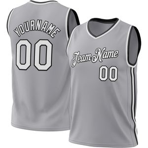 Camiseta de baloncesto personalizada FOXA para hombre, camiseta sin mangas retro transpirable con cuello en V, nombre y número cosidos personalizados, talla grande - Product Image 1