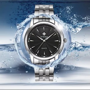 Montre à quartz pour homme, luxe minimaliste, chronomètre, ronde, lumineuse, acier inoxydable, boucle déployante, ultra-fine, mouvement à quartz - Product Image 6