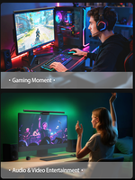 Barre lumineuse pour écran d'ordinateur à commande tactile, température de couleur réglable 3000-6000K, lampe de bureau LED anti-éblouissement à intensité variable pour le bureau