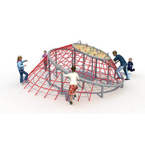 Red de escalada comercial para parques infantiles, tipo telaraña, de cuerda, para exteriores, equipo para niños, estructura piramidal de carga - Product Image 2