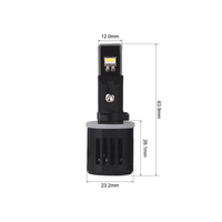 Phare LED 880 5000LM, 6000K, réverbère à lumen élevé, éclairage de voiture super lumineux