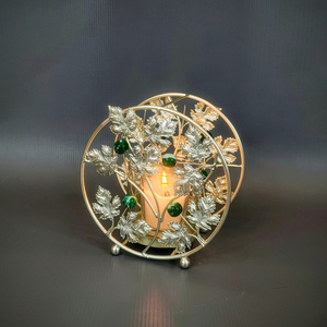 Buy Luxury Metal Candle Holder <b>Decorative</b> Leaf Design Tealight Holder Home <b>Decor</b> <b>Table</b> Centerpiece Gift Item - Product Image 1