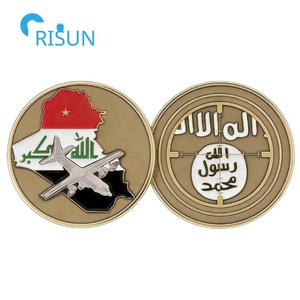Moneda Conmemorativa Personalizada de la Bandera de Irak, Mapa de la Base Aérea, Recuerdos de las Fuerzas, Medallón de Veterano, Moneda de Desafío Personalizada de Irak - Product Image 2