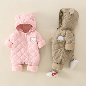Ropa de bebé Otoño e Invierno engrosada bebé onesie bebé <span class=keywords><strong>Husky</strong></span> ropa acolchada ropa de abrigo niños salir mono - Product Image 2