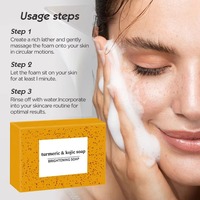 Savon Solide Artisanal Éclaircissant et Exfoliant au Curcuma et à l'Acide Kojique 100g pour le Corps et le Visage – Peau Rénouvelée et Lumineuse
