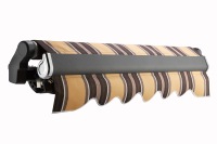 Auvent rétractable à cadre en aluminium - Pour mur, avant-toit, porte - Revêtement en PVC, projection maximale de 21 m, pliable et télescopique