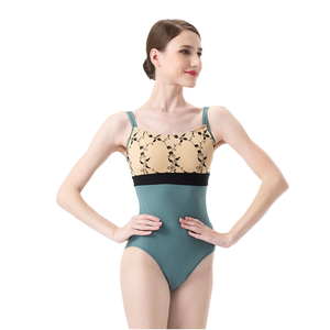Justaucorps sans manches pour femmes, en nylon, imprimé numérique, brodé, pour la danse, le ballet, le patinage, la gymnastique rythmique, le yoga et les spectacles - Product Image 1