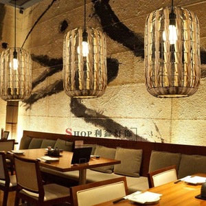 Rattan Pendant Lamp Round E27 Incandescent <b>Bulb</b> For Living Room And Dining Room Chandelier <b>Decorative</b> <b>Lighting</b> - Product Image 3