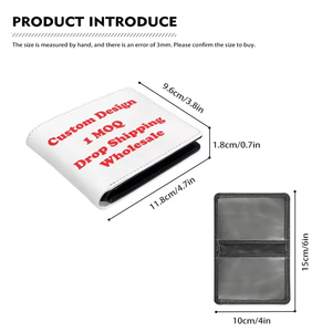 Cartera de cuero PU con logotipo personalizado estampado tribal polinesio Wallis y <span class=keywords><strong>Futuna</strong></span> billetera de moda para hombre impresión bajo demanda - Product Image 6