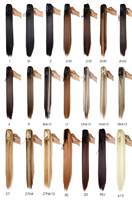 AliLeader-Extensions de Cheveux de Queue de Cheval Synthétique pour Femme, Postiche 22 Pouces Long Droit, 130 g/pack