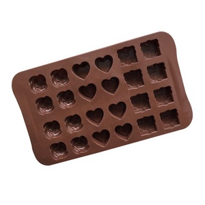 Hot Sale 24 Cavities Valentinstag Silikon formen für Schokolade Lebensmittel qualität Backen Süßigkeiten und Butter Form mit verschiedenen Formen - Product Image 6