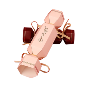 newest hot stamping recyclable candy shape customized bon bon box Christmas cracker boxes chocolate candy packaging paper box