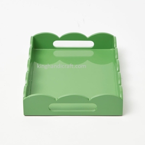 Plateau de service de qualité commerciale, forme personnalisée, écologique, OEM |   Finition laquée durable pour hôtel, restaurant, restauration - Product Image 6