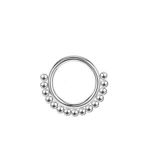 Perles de soudage 16G titane Septum cerceau boucle d'oreille <span class=keywords><strong>Tragus</strong></span> Cartilage <span class=keywords><strong>Piercing</strong></span> charnière Clip sur anneau de nez - Product Image 1