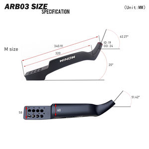قضيب تثبيت كربوني من وينوسبورتس طراز ARB03 الجديد قابل للتثبيت على المقود الهوائي لدراجات الترياتلون مقاس <span class=keywords><strong>M</strong></span> - Product Image 5