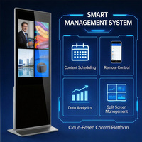 Señalización Digital Comercial de Pie con Pantalla LCD 4K de 32-65-85-98 Pulgadas con Sistema Operativo Android y Windows para Publicidad en Comercios