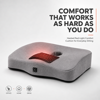 Masseur de siège électrique avec compresse chaude et vibration, coussin périnéal pour la maison et le bureau, pour hommes et femmes, CE FCC RoHS OEM, MOQ 1000 pièces