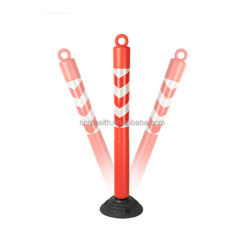 Ограждение столба гибкий пружинный столб 75 см ПВХ Съемный предупреждающий столбик дорожной безопасности