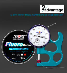 Filo da Pesca FTK all'Ingrosso 100m Monofilo da Lancio Resistente 100% Fluorocarbon per <span class=keywords><strong>la</strong></span> Pesca alla Spigola - Product Image 3