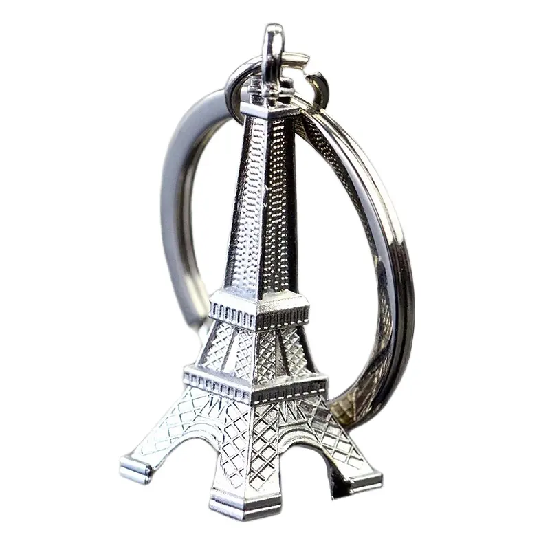 Custom Leveranciers Reis Accessoires Londen Souvenir Sleutelhanger Toren Model Eiffle Sleutelhangers